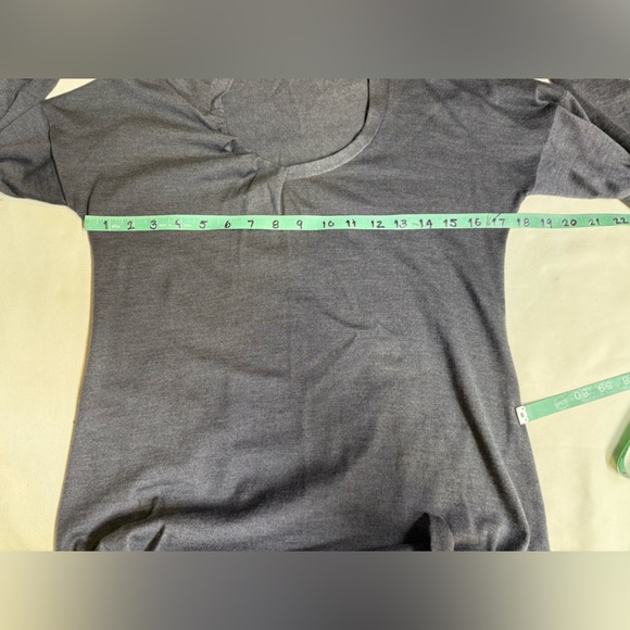 BRUNELLO CUCCINELLI Gray Cashmere long sleeve drop waist mini dress size S. - Picture 12 of 14